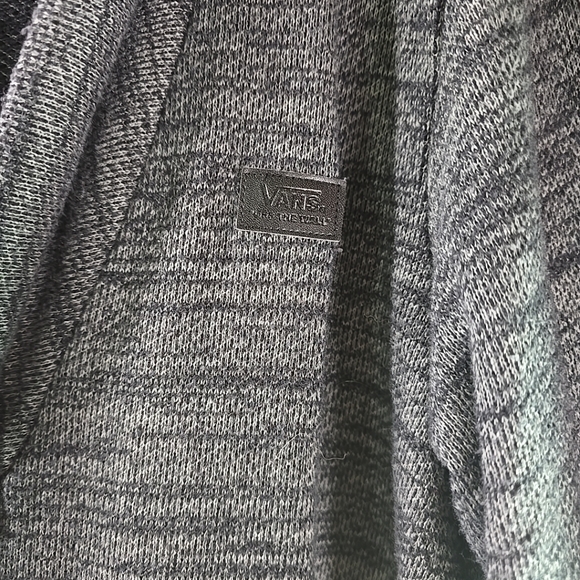 Vans Knit Cardigan Sweater Men's Long Sleeve Button-down Navy Heather Gray Sz. M - Picture 5 of 9